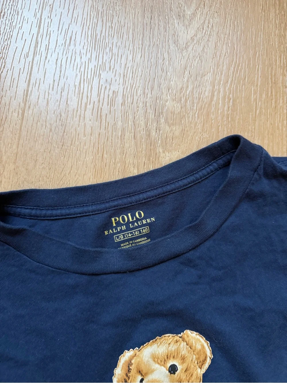 Ralph Lauren Navy Polo Bear Long Sleeve Tee